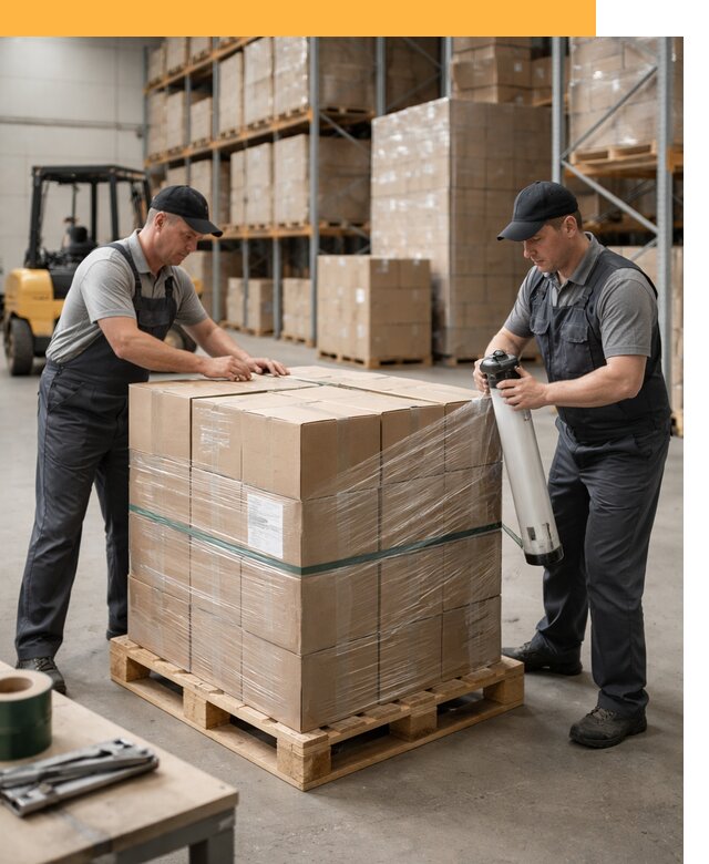 Упаковка и паллетирование грузов от 3626 руб: защита и крепление