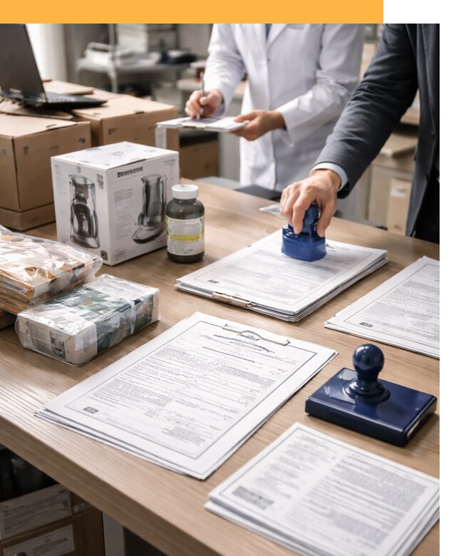 Сертификация импортных товаров от 12433 с таможенным сопровождением